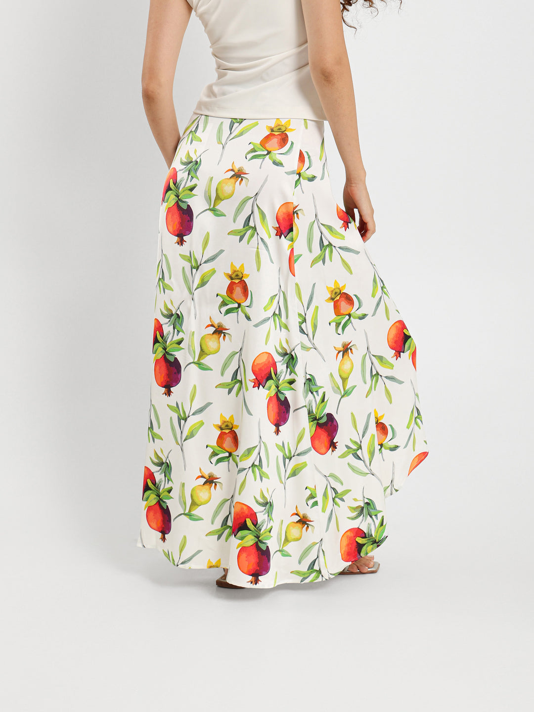 Wrap Around Skirt With All-Over Print