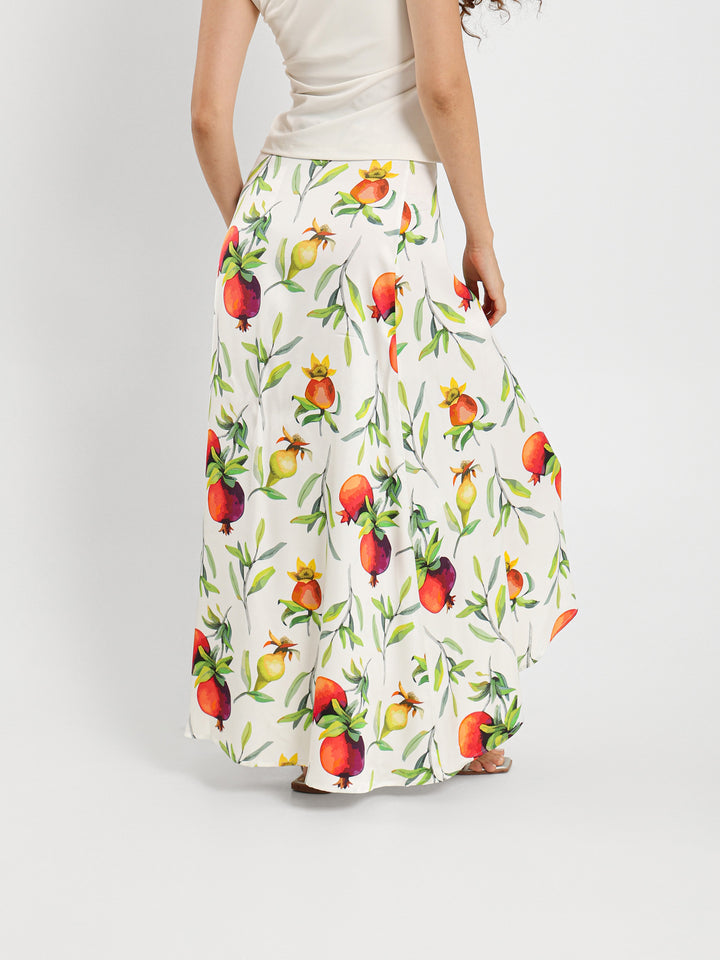 Wrap Around Skirt With All-Over Print