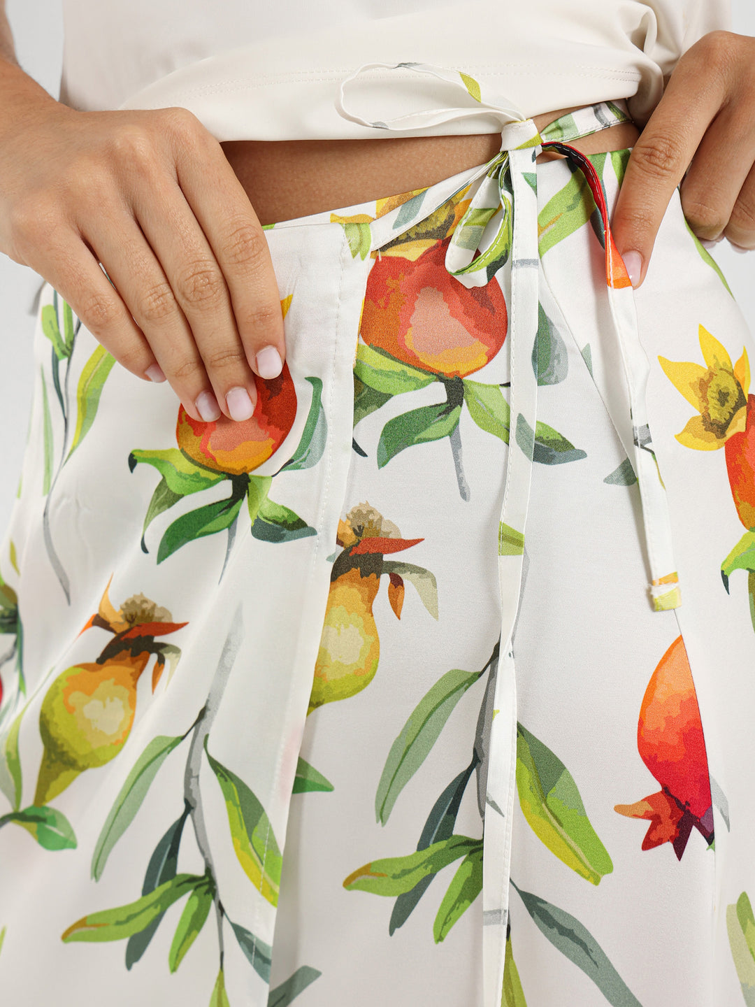 Wrap Around Skirt With All-Over Print