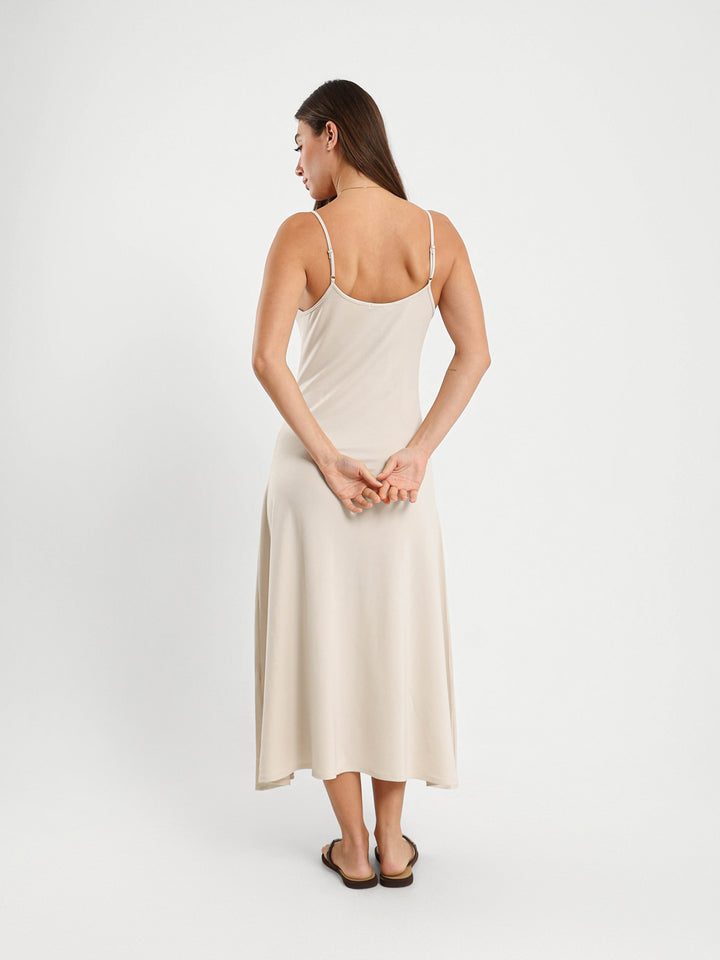 Spaghetti Straps Dress With Waist Knot