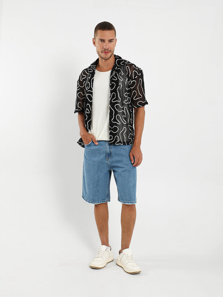 Textured Camp Shirt