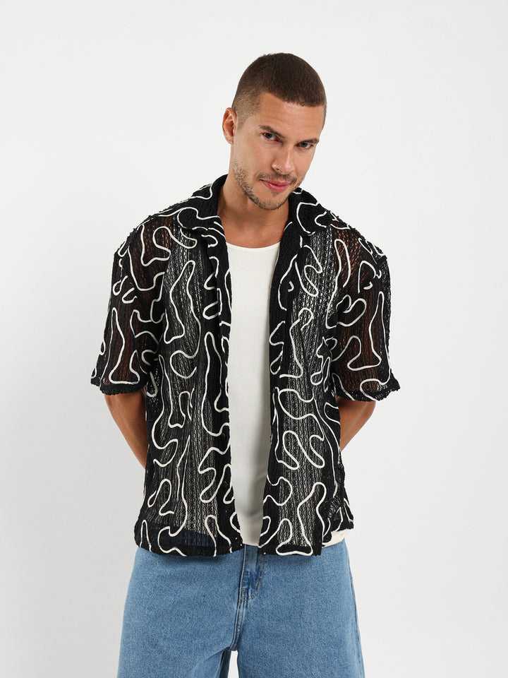 Textured Camp Shirt