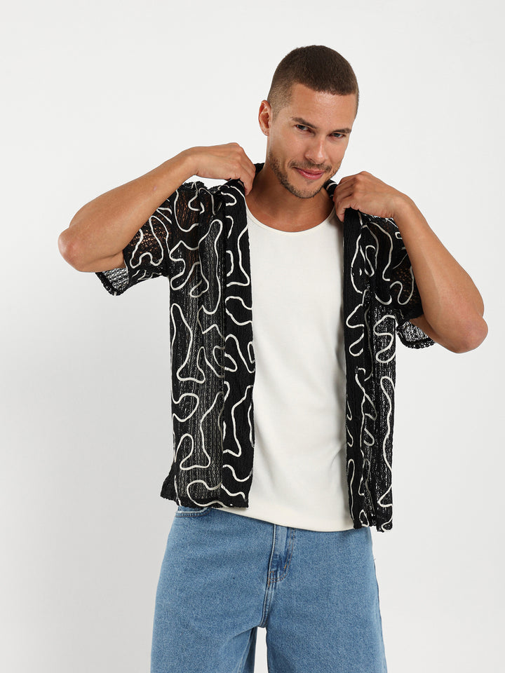Textured Camp Shirt