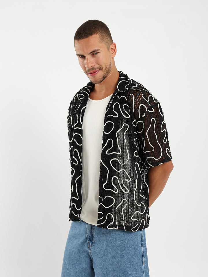 Textured Camp Shirt