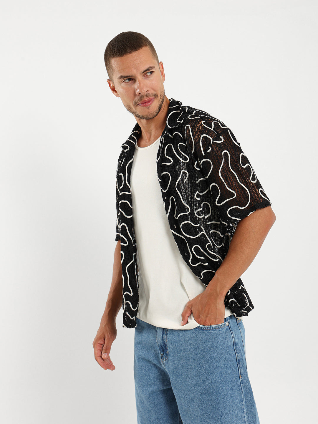 Textured Camp Shirt