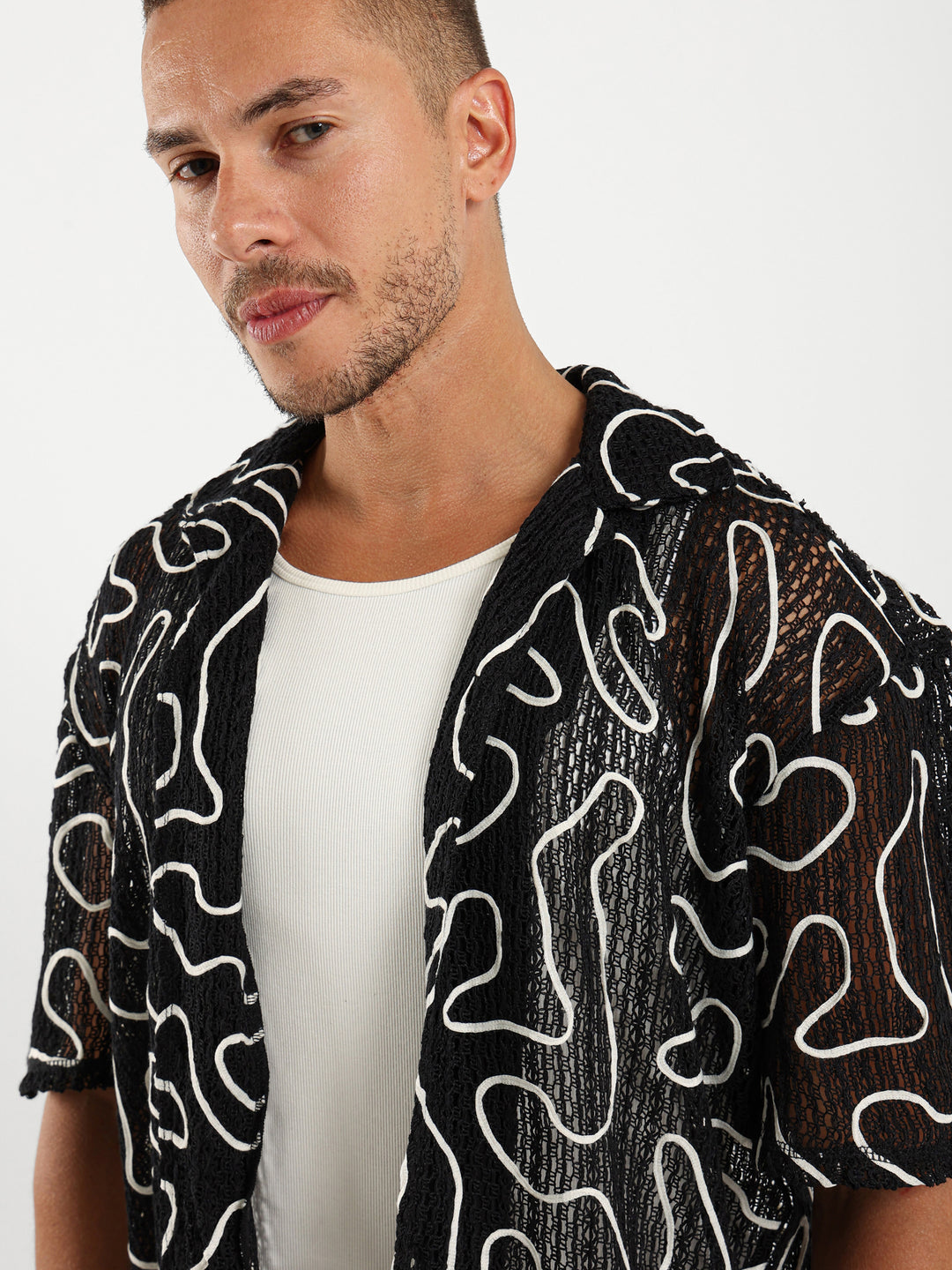 Textured Camp Shirt