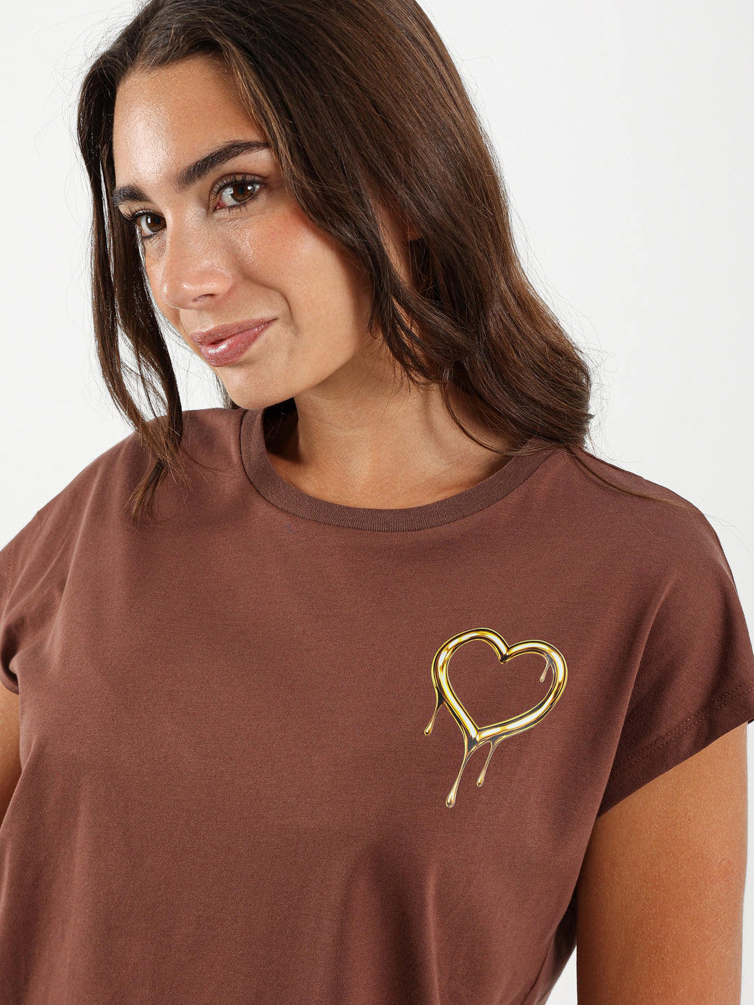 Gold Heart Sleeve T-Shirt