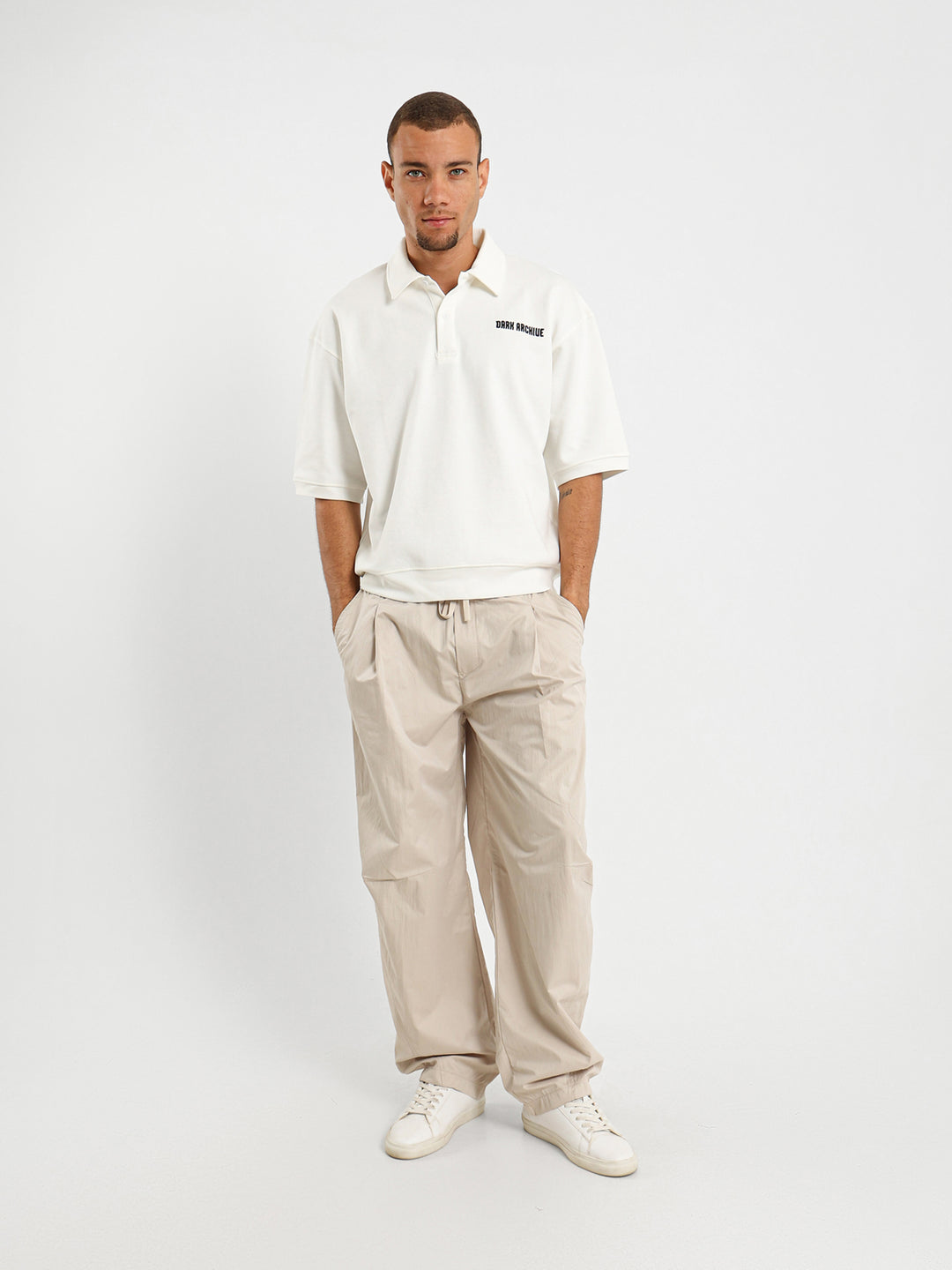 Oversized Placement Print Polo