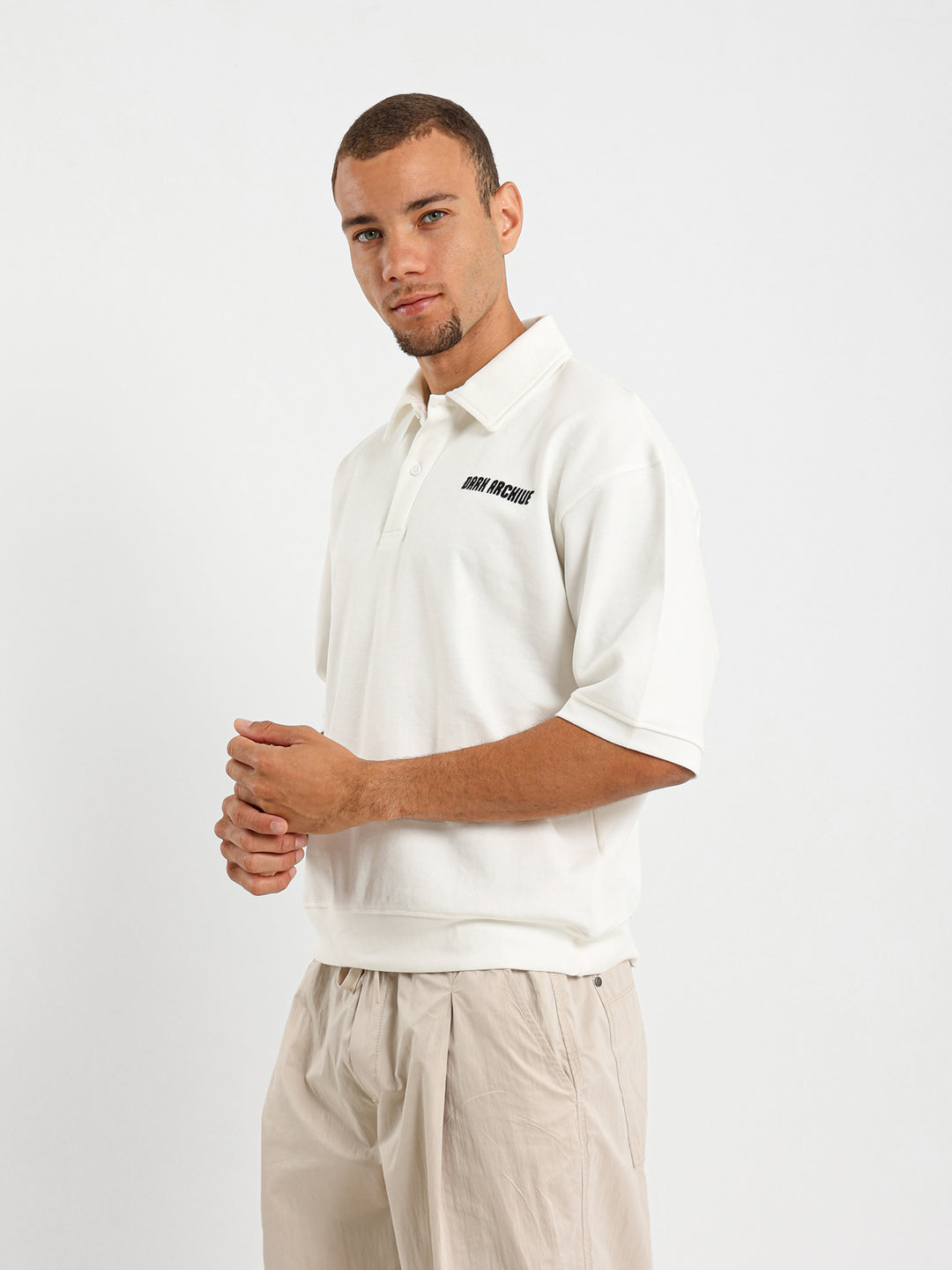Oversized Placement Print Polo