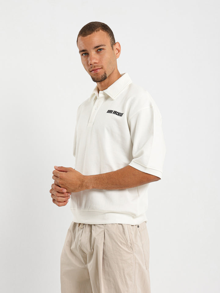 Oversized Placement Print Polo