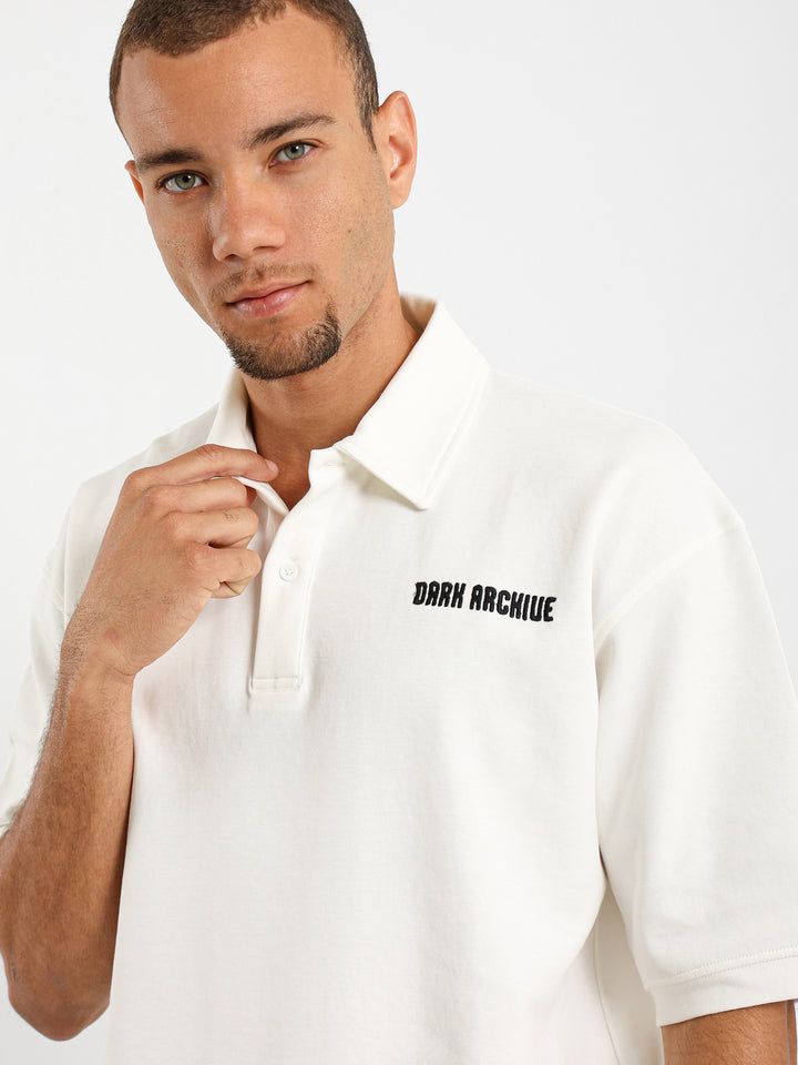 Oversized Placement Print Polo