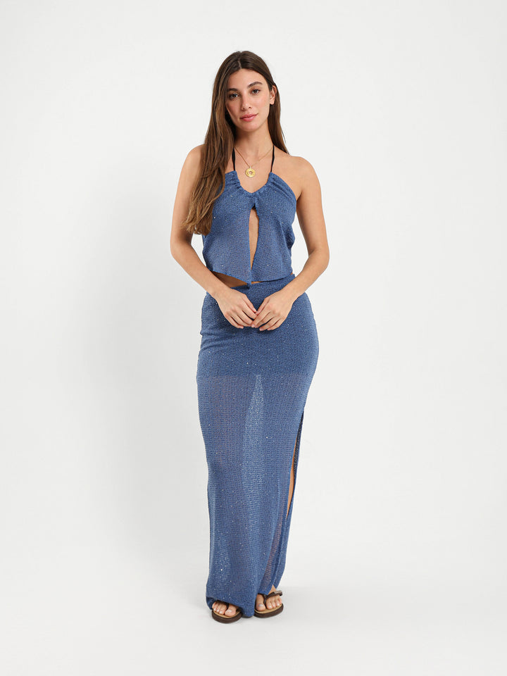 Textured Spaghetti Straps Top