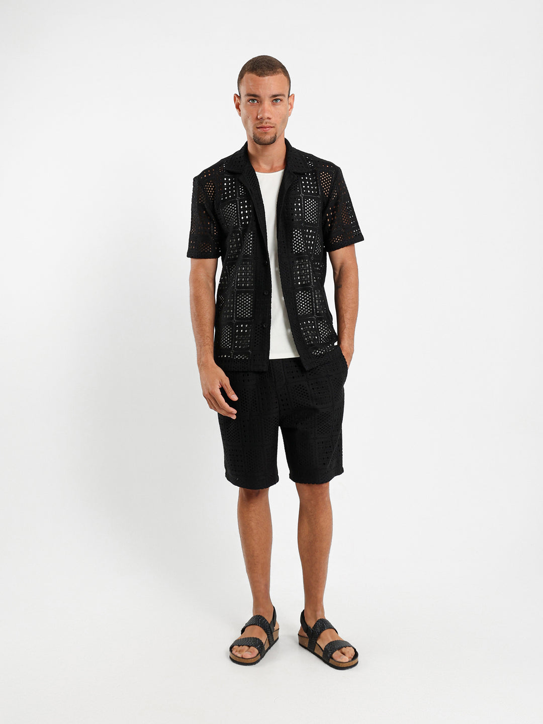 Relaxed Textured Flower Shirt
