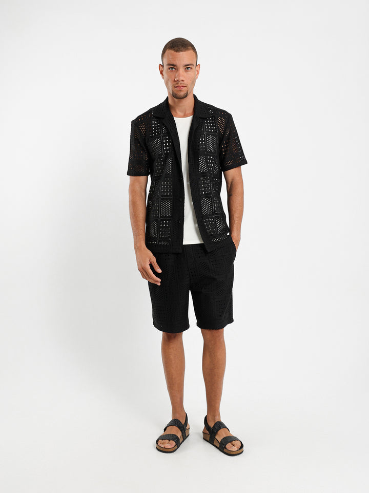 Relaxed Textured Flower Shirt