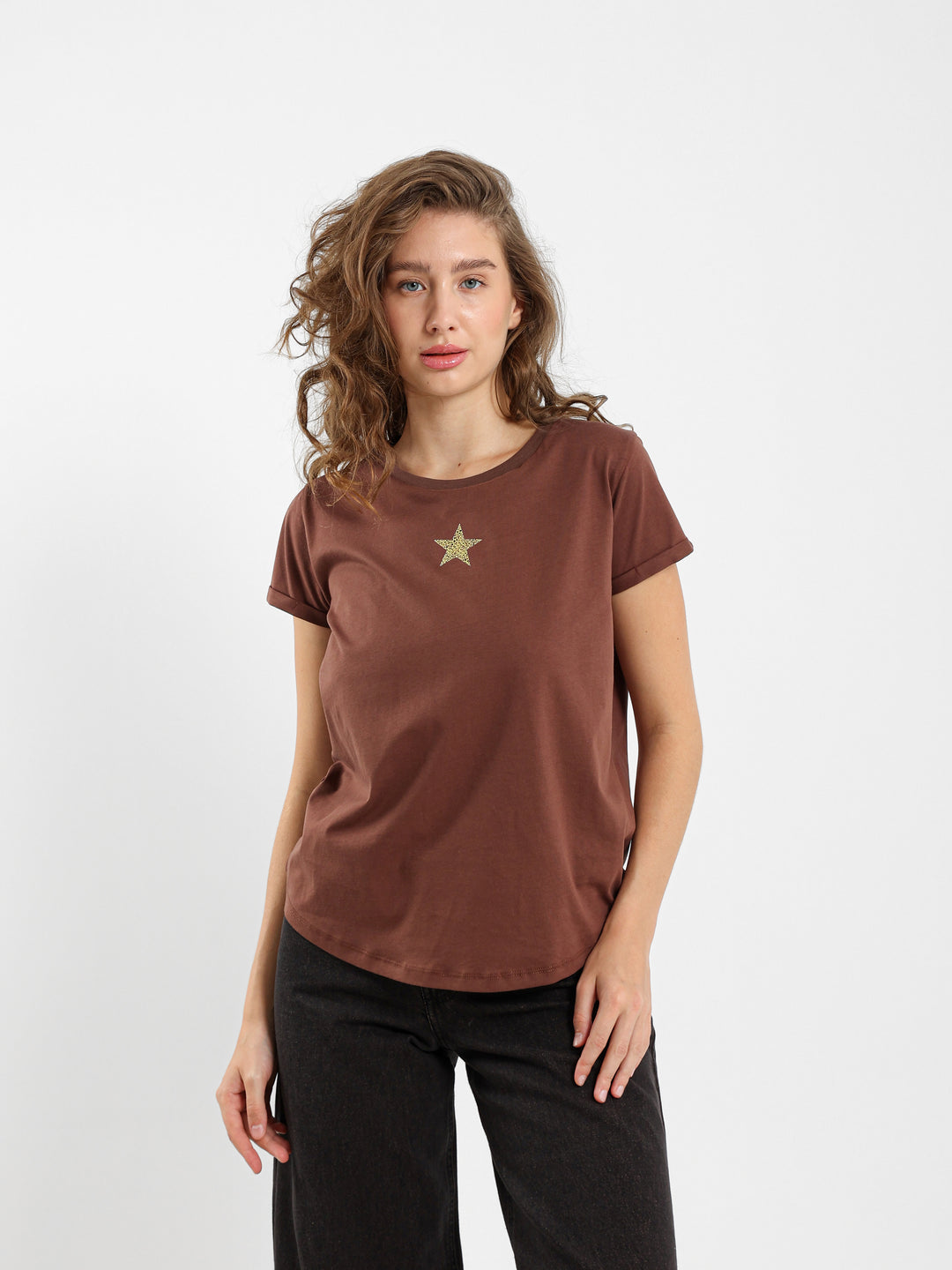 Star Patch Print T-Shirt