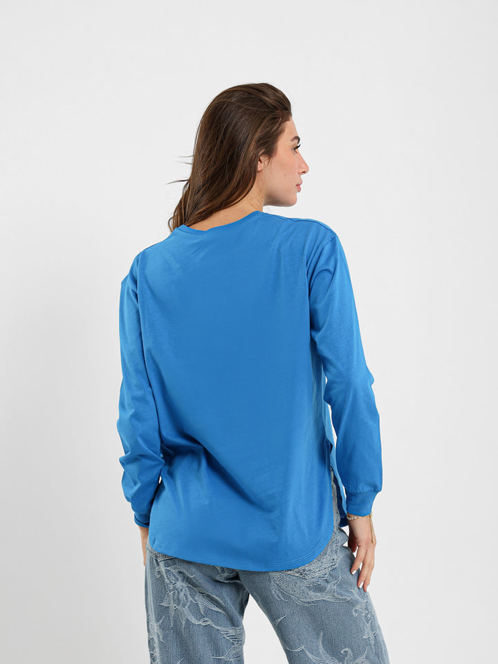 Give It Your Best Shot Printed Long Sleeve T-Shirt