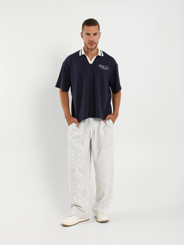 Contrast Collar Polo Shirt