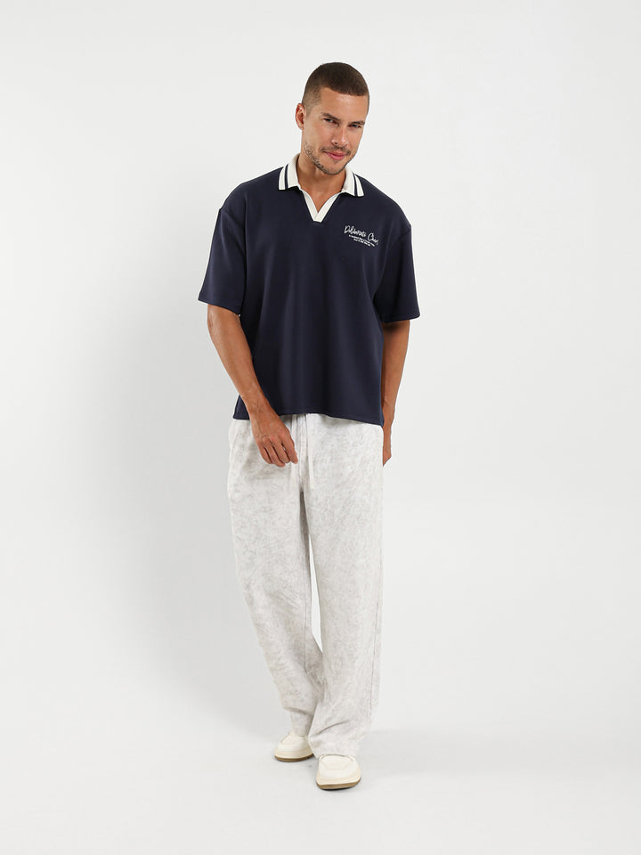 Contrast Collar Polo Shirt