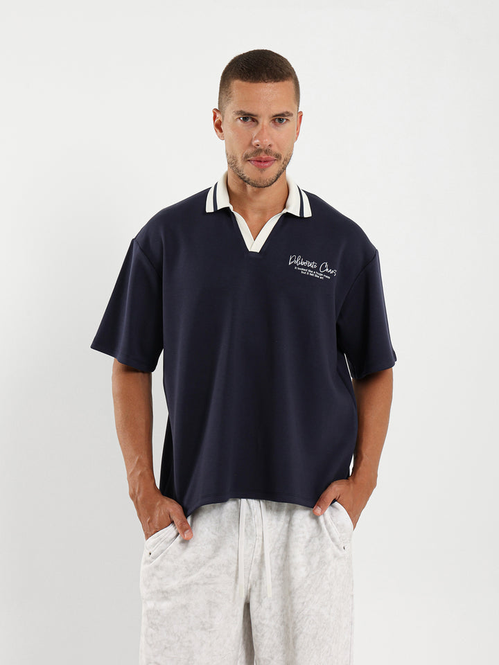 Contrast Collar Polo Shirt