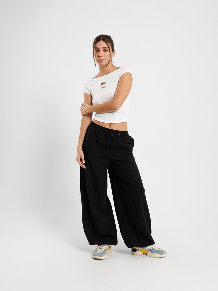 Letters Print Boatneck Tee