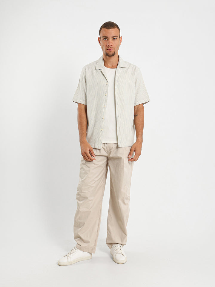 Wave Stripe Half Sleeve Shirt