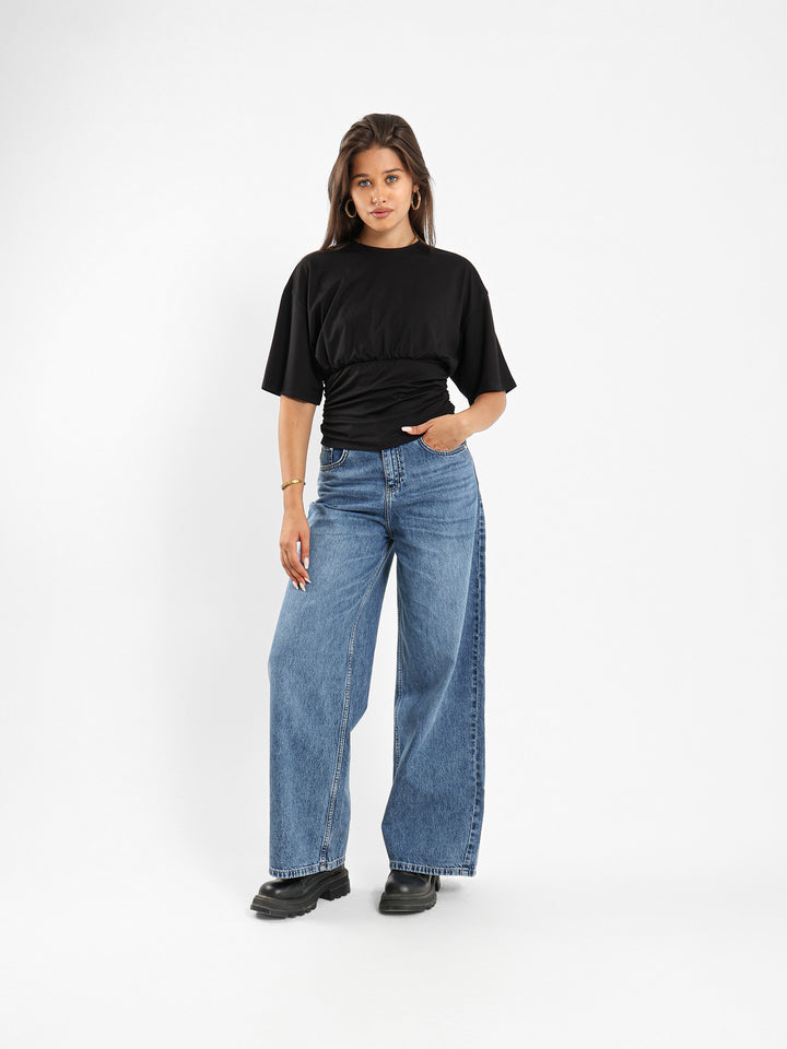 Corset Waist Boxy Tee