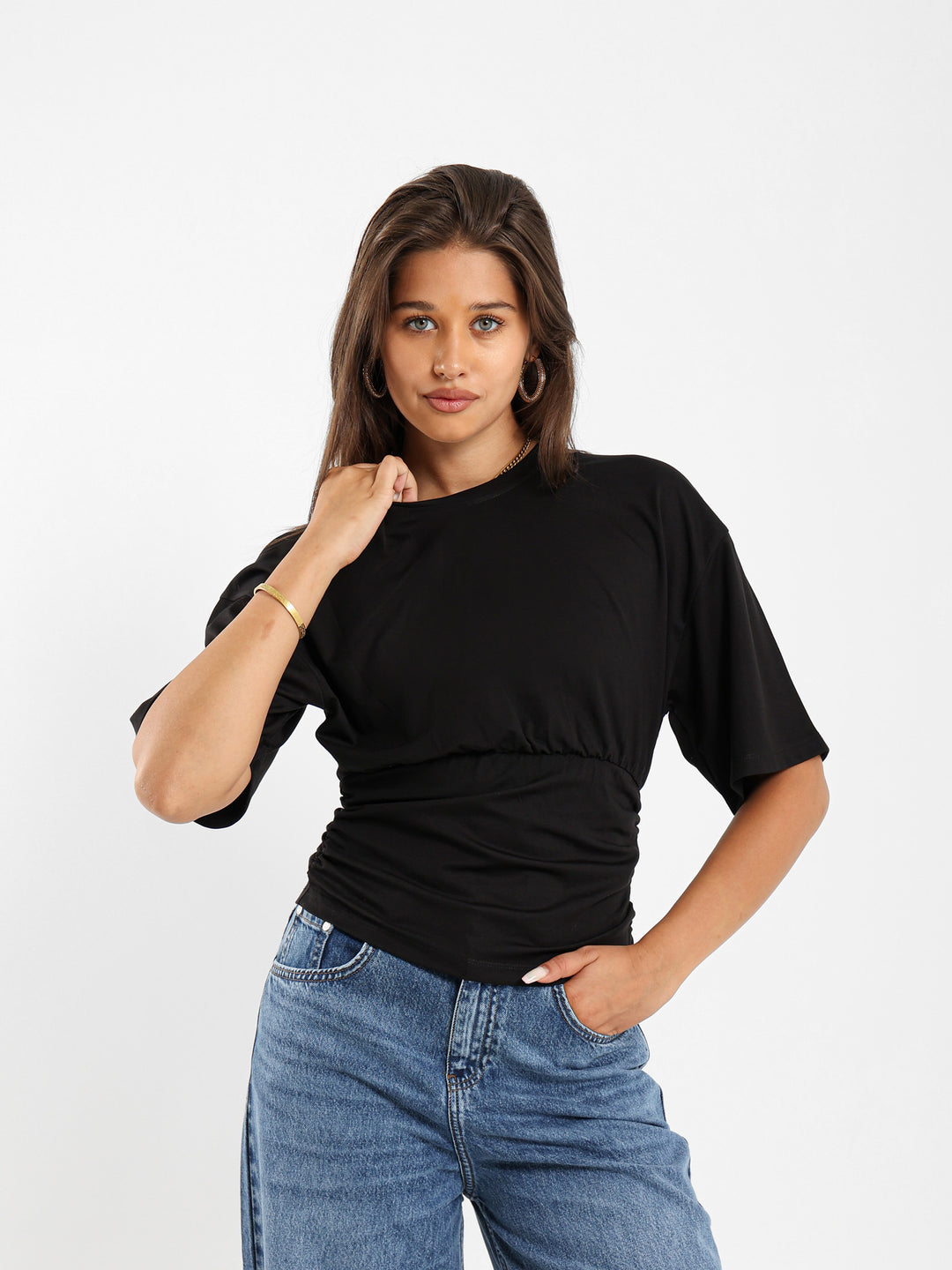 Corset Waist Boxy Tee