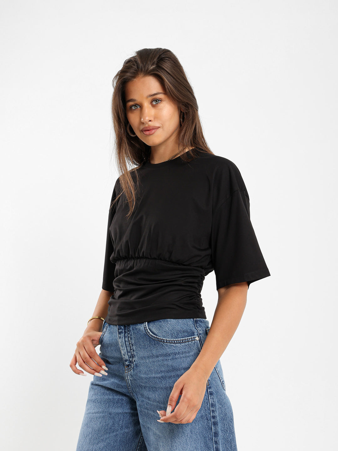 Corset Waist Boxy Tee