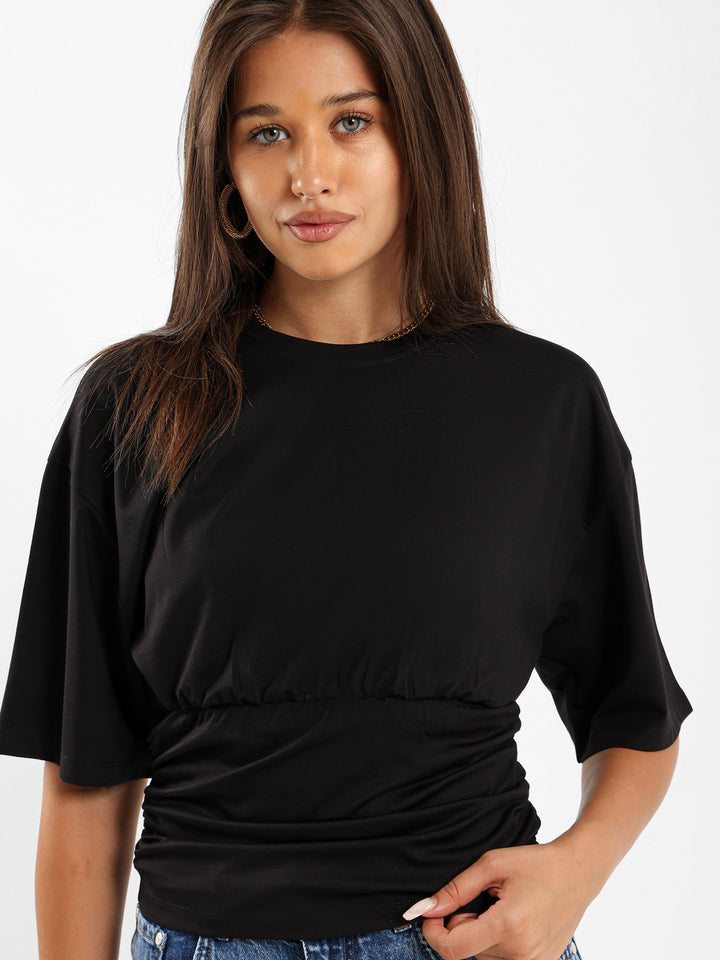 Corset Waist Boxy Tee