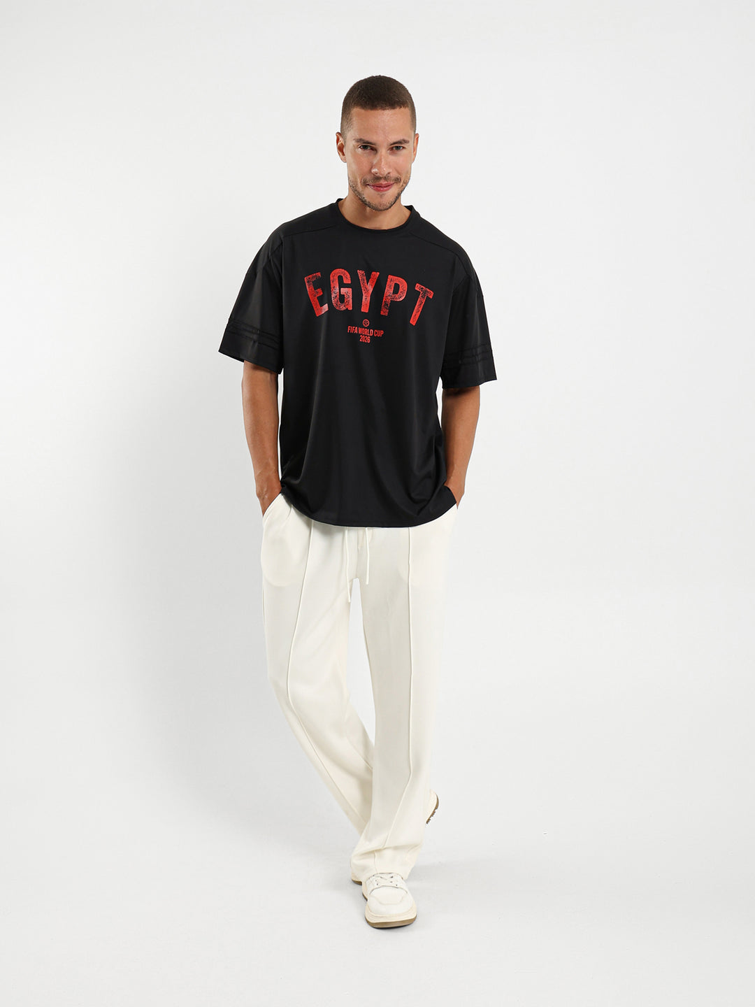 Regular Fit Pants With Front Crease