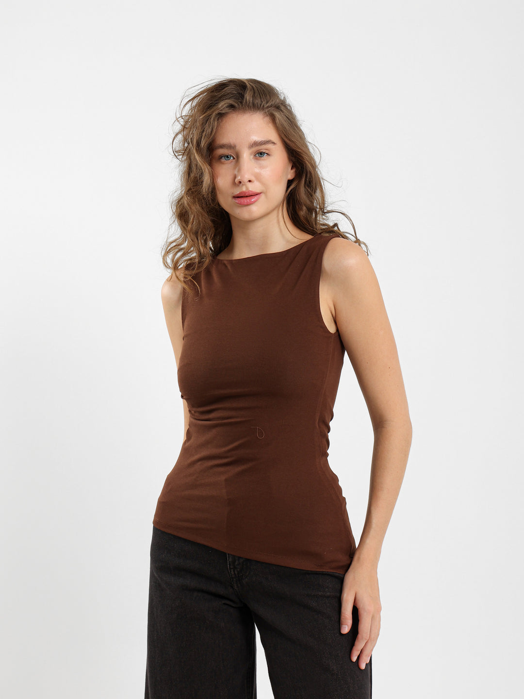 Asymmetric Pleated T-Shirt