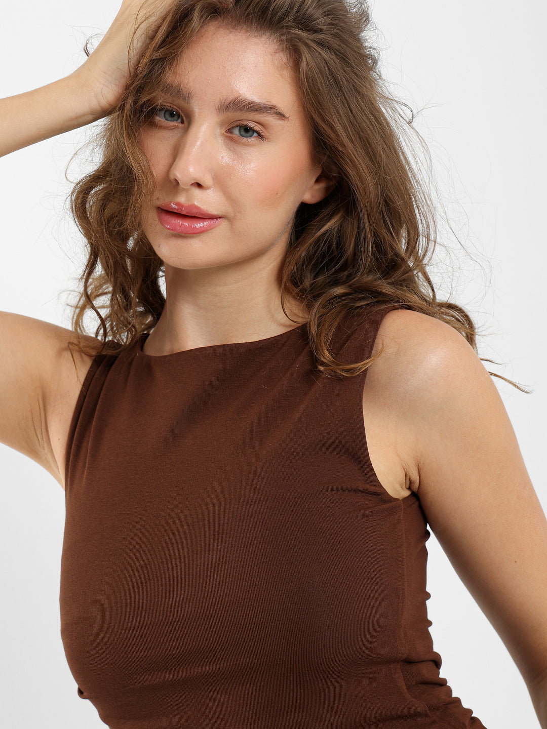 Asymmetric Pleated T-Shirt