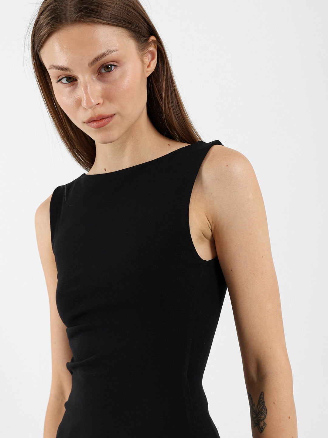 Asymmetric Pleated T-Shirt