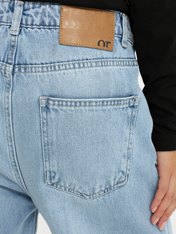 Baggy Loose Fit Rolled Up Jeans