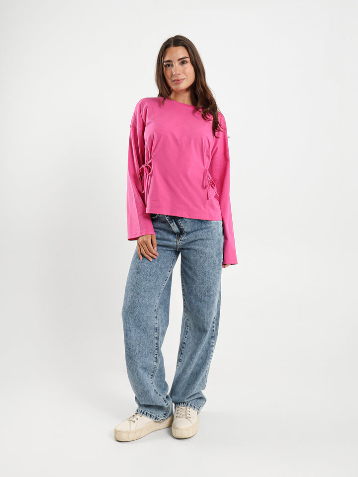 Oversized T-Shirt With Side Ties