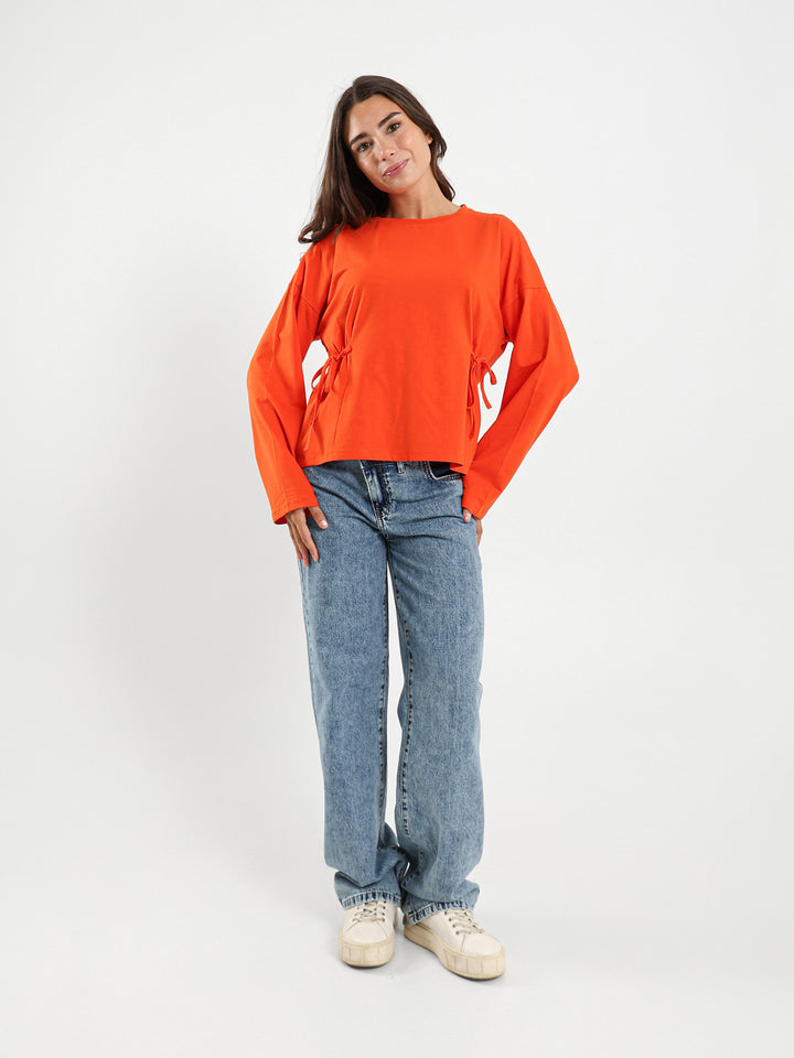 Oversized T-Shirt With Side Ties