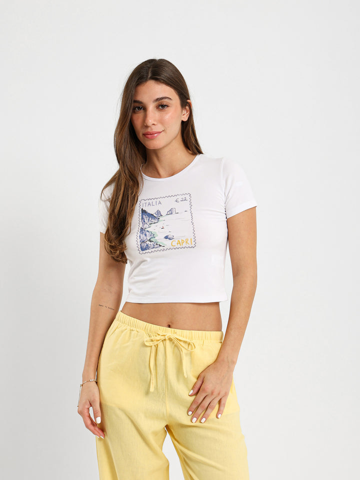 Capri Print Baby Tee
