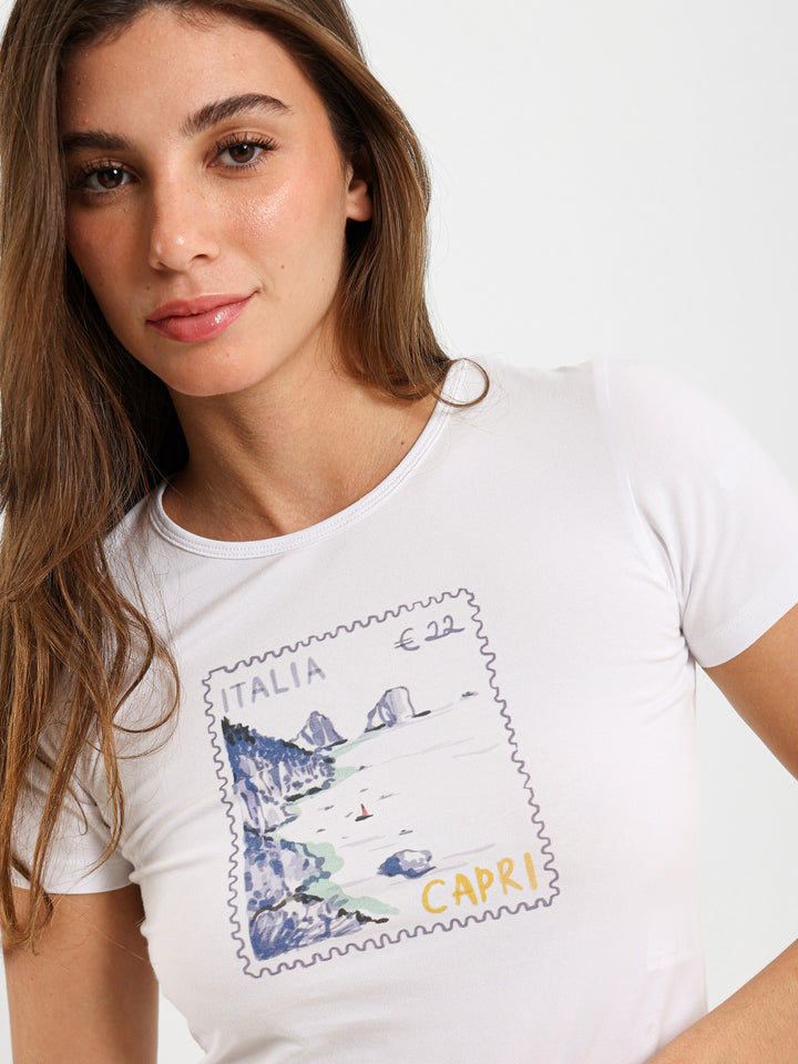 Capri Print Baby Tee