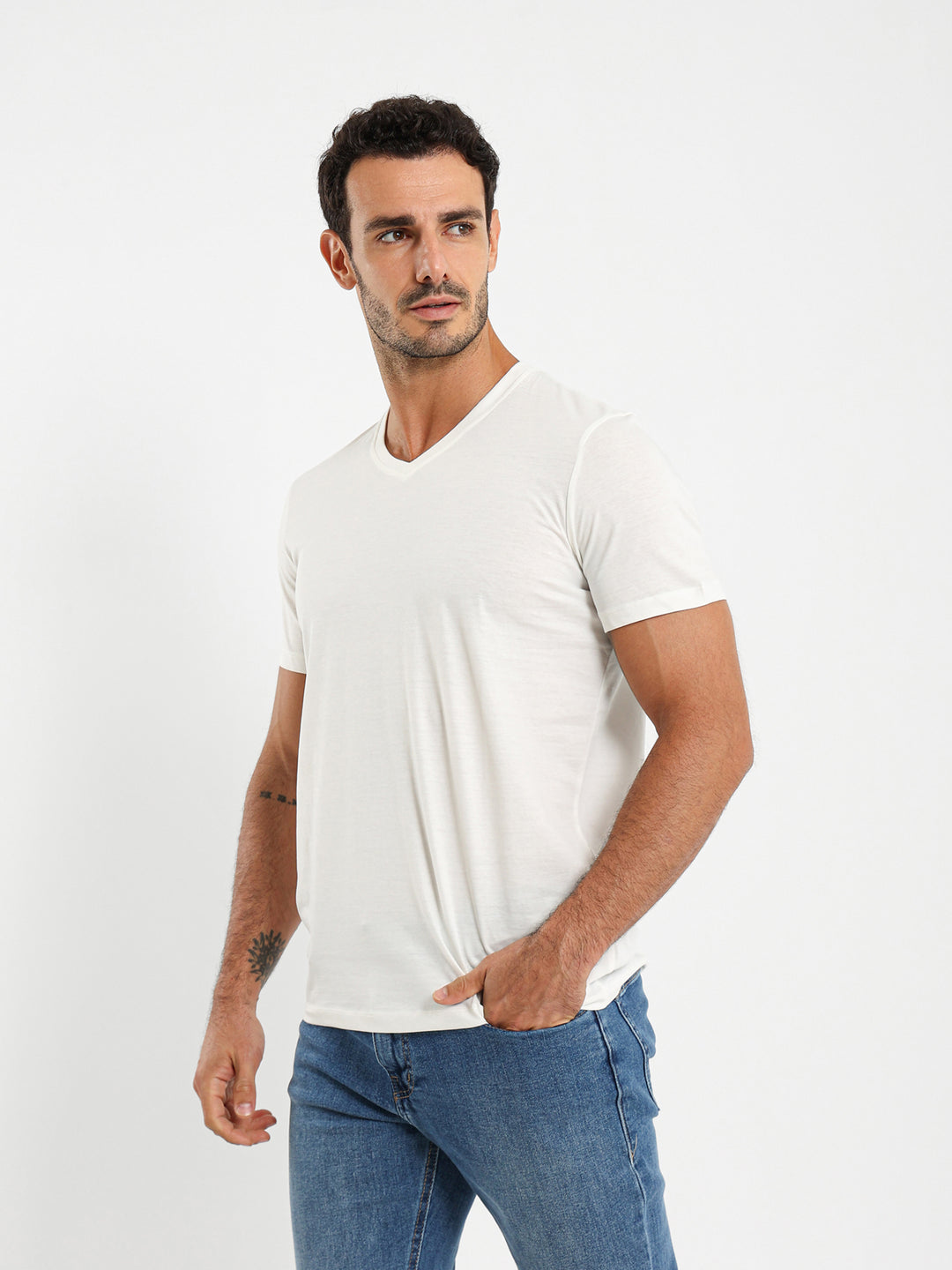 Basic Regular Fit V-Neck T-Shirt