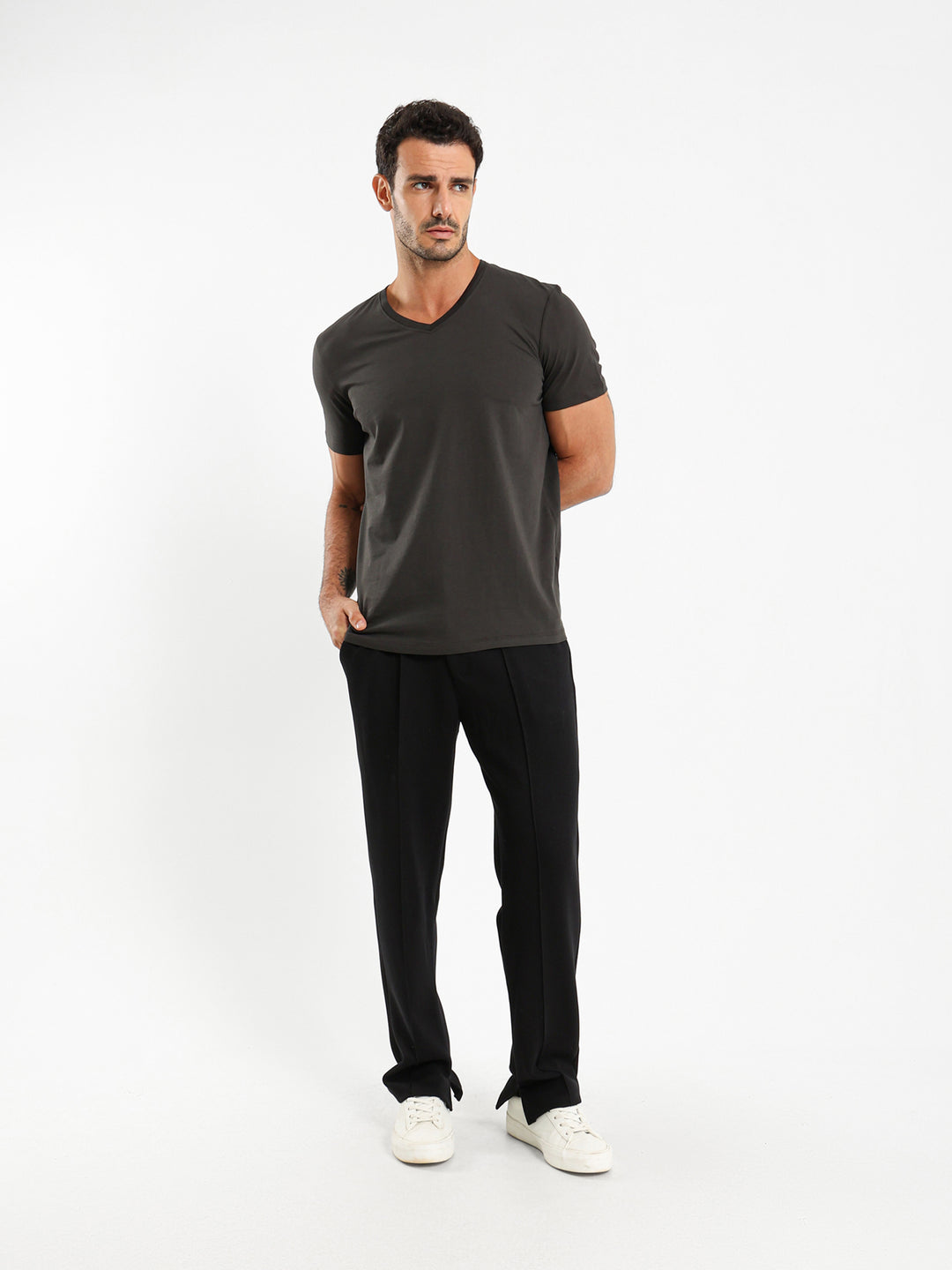 Basic Regular Fit V-Neck T-Shirt