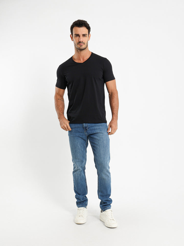 Basic Regular Fit V-Neck T-Shirt