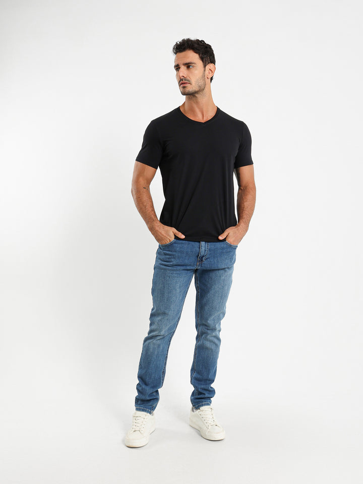 Basic Regular Fit V-Neck T-Shirt
