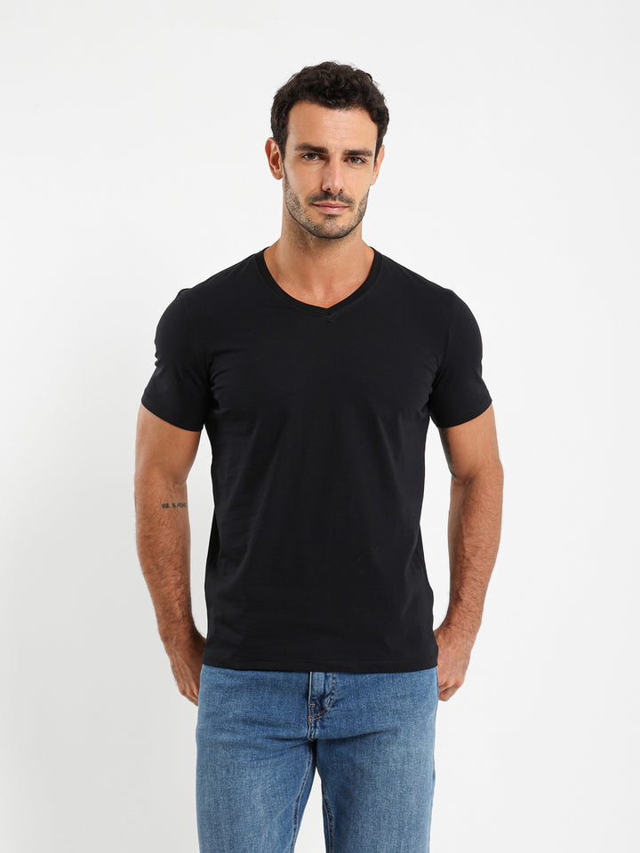 Basic Regular Fit V-Neck T-Shirt
