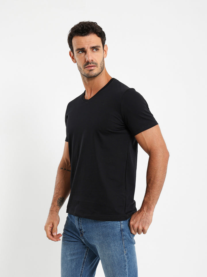 Basic Regular Fit V-Neck T-Shirt