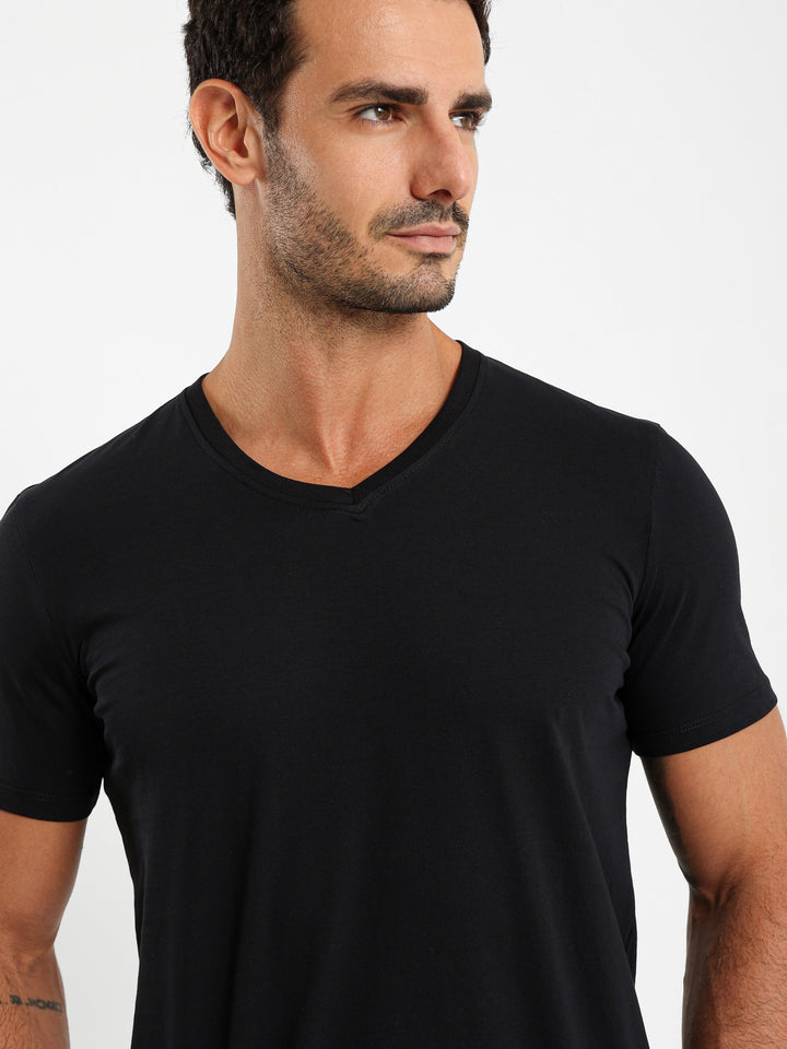 Basic Regular Fit V-Neck T-Shirt