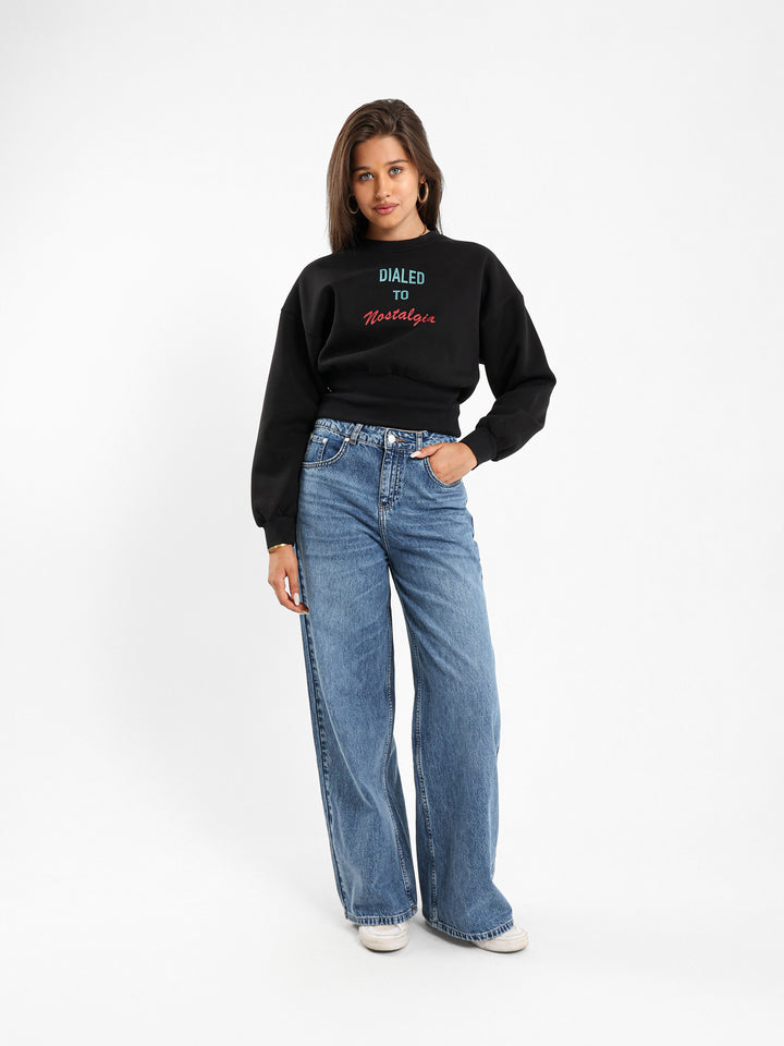 Fitted Waist Sweatshirt