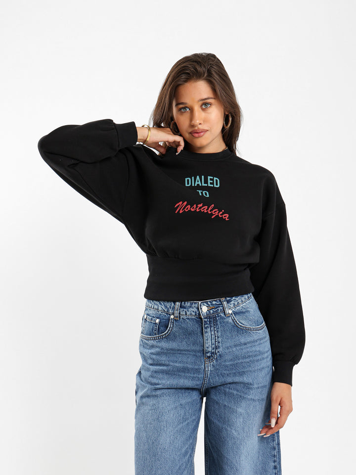 Fitted Waist Sweatshirt