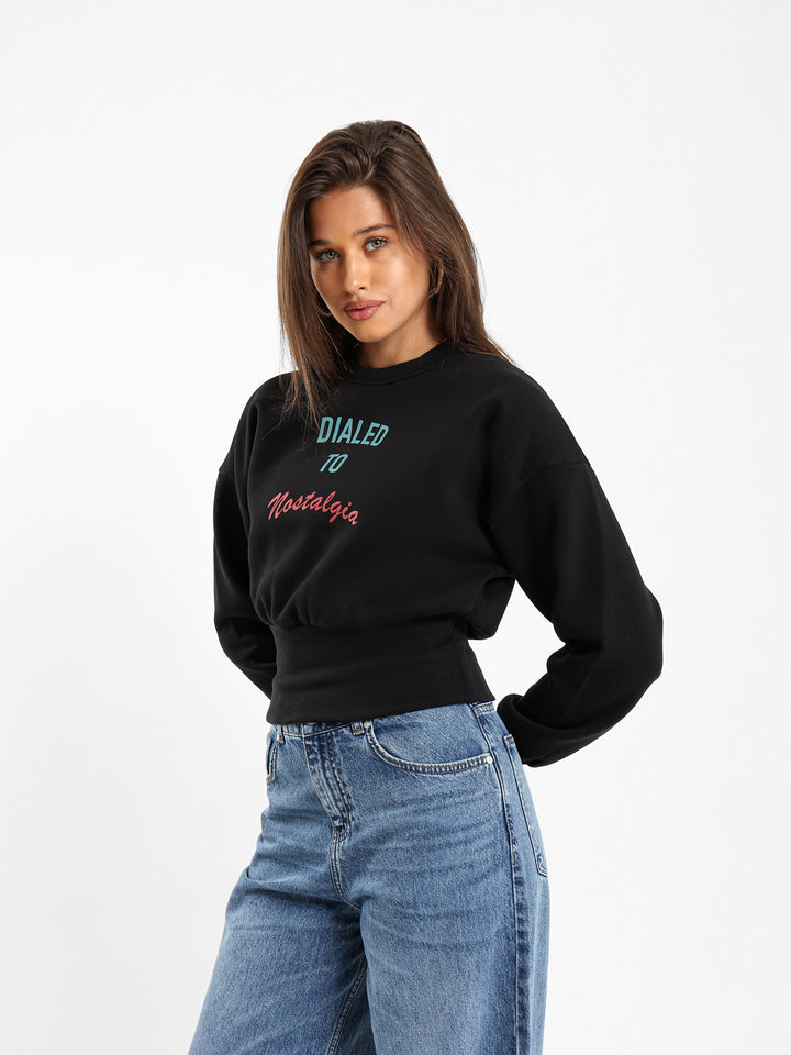 Fitted Waist Sweatshirt