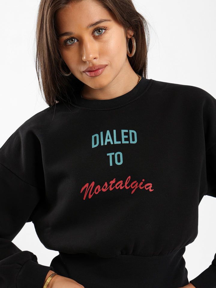 Fitted Waist Sweatshirt