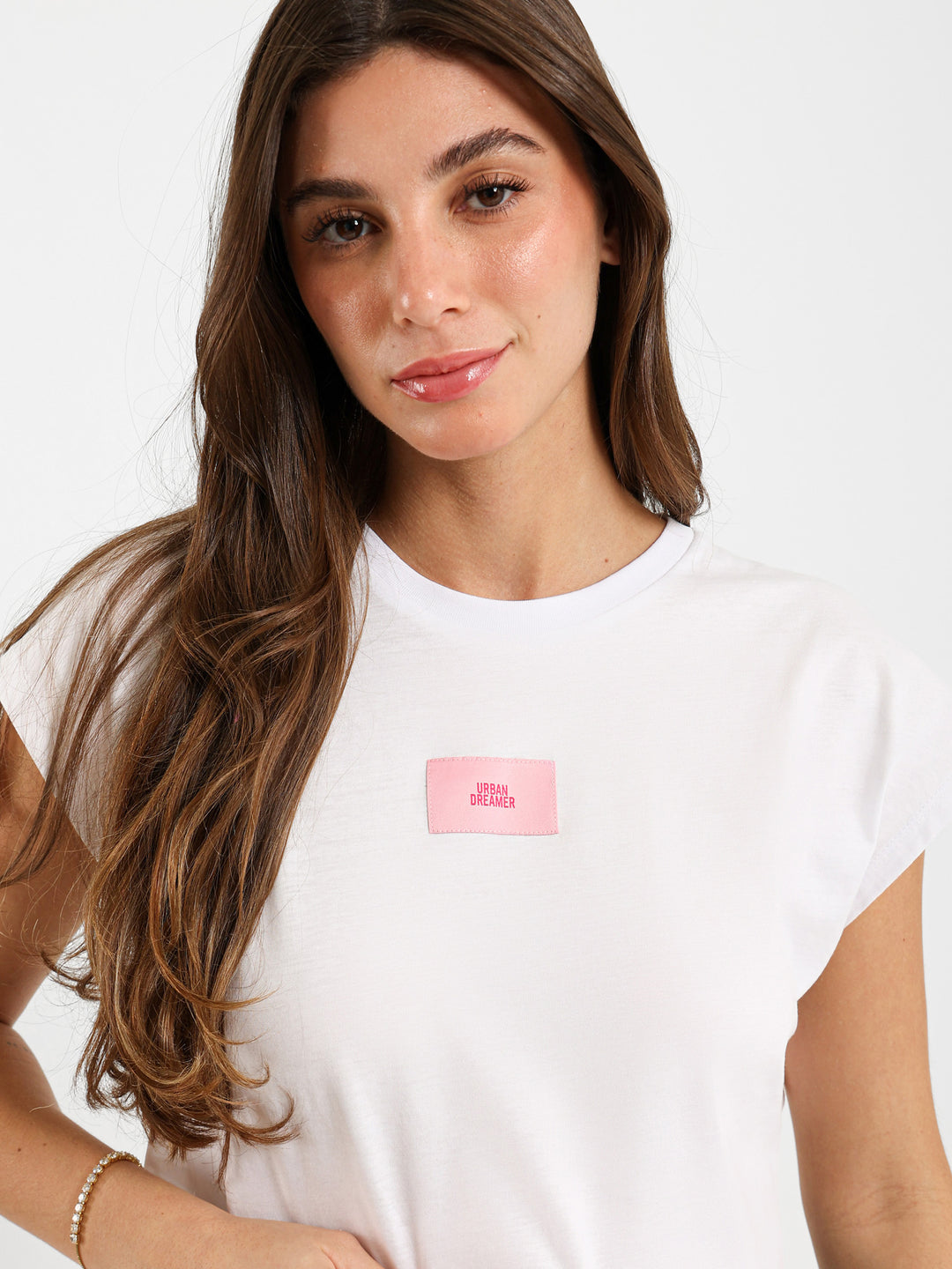 Heart Shape Stone Cropped T-Shirt